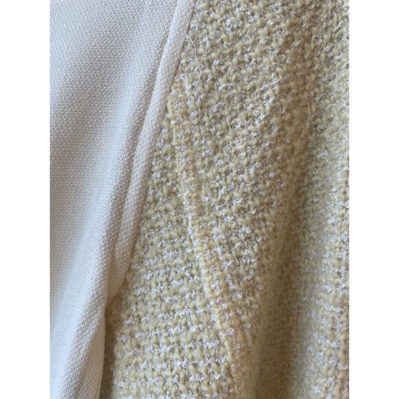 Chanel Womens Ivory Wool & Cotton Textured Button-Up Blazer Jacket Size M - Picture 11 of 16